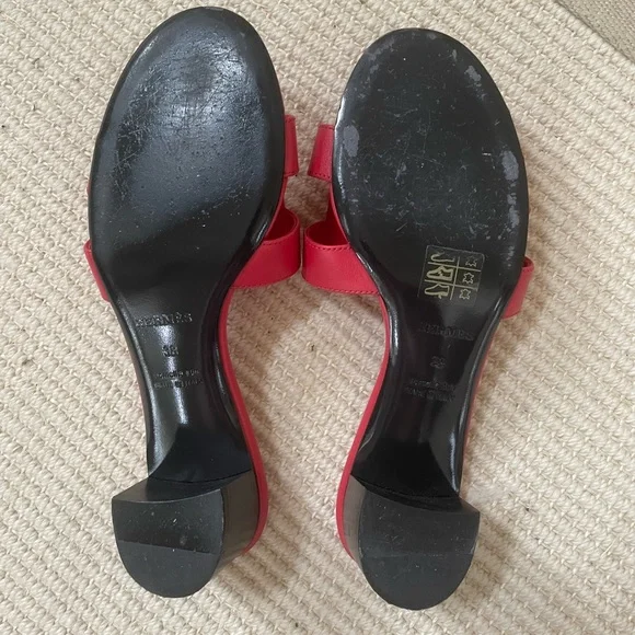 Hermes oasis sandals 38 red - Picture 6 of 6